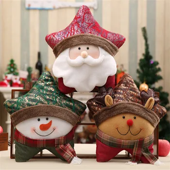 

Santa Claus Christmas s For Home Furnishings Five Star Colored Splice Pillow toon Xmas Hugging Cushion s
