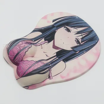 

Anime 3D Mouse pad Wrist Rest Silica gel Breast Sexy hip Wristband Silicone Hand Pillow Peripheral kawaii mousepad For Office