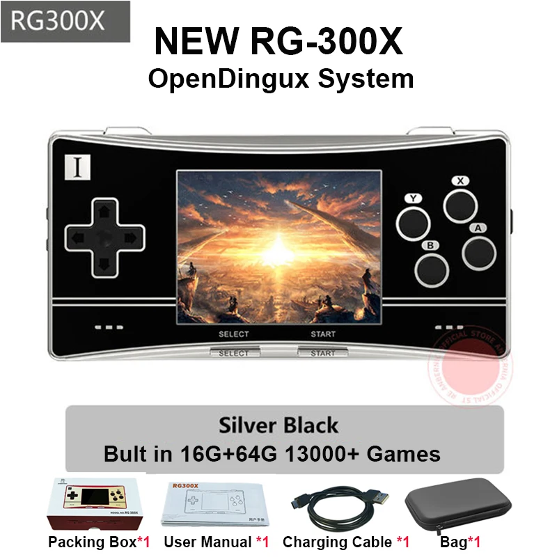 Anbernic RG300X Retro Portable Game Console Video Game Player For PS1 Game Support HD Out 128g 18000 Games Kids Gift VS Q20 mini 