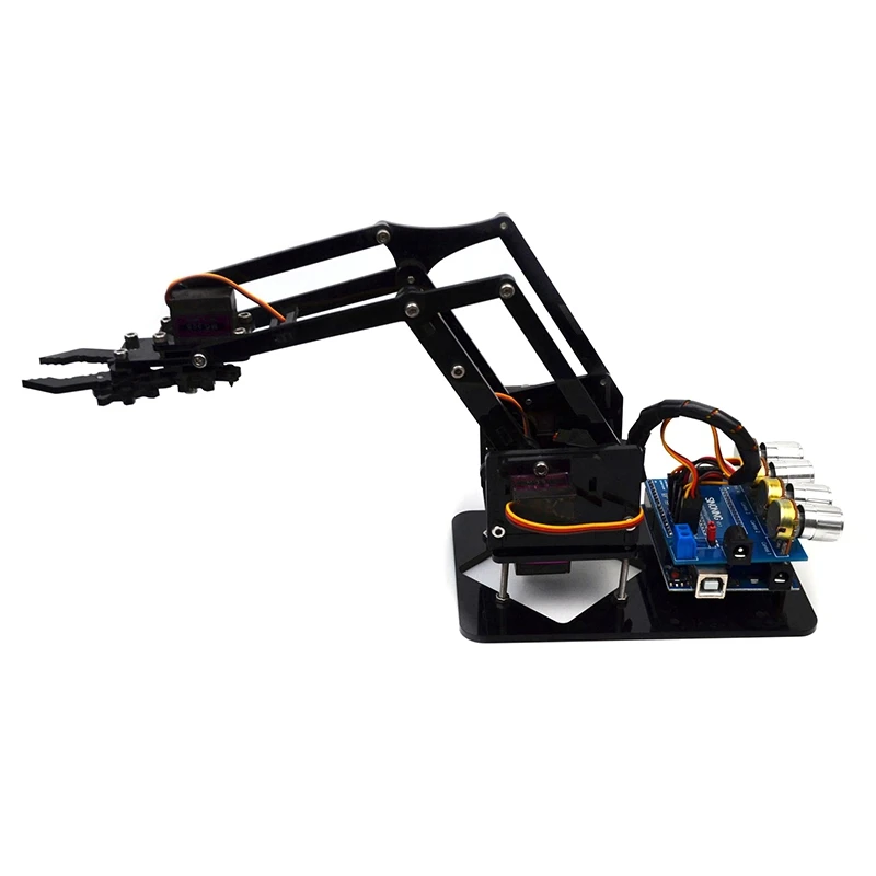 

Hot Diy Acrylic Robot Arm Robot Claw For Arduino Kit 4Dof Toys Mechanical Grab Manipulator Diy