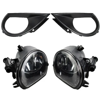 

For A-udi Q7 2010 2011 2012 2013 2014 2015 Car-Styling Front Bumper Fog Lamp and Fog Light Lower Grille Cover With Hole and wire