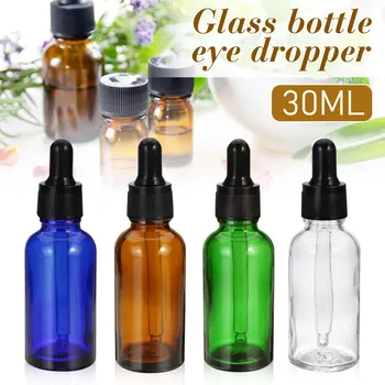 

5/8/10/20pcs Brown Drop Amber Bottle Glass Aromatherapy Liquid Dropper essential basic massage oil Pipette Refillable Bottles