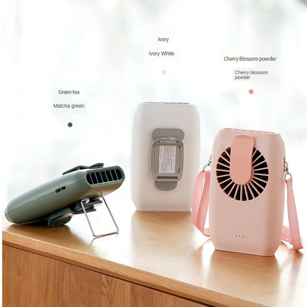 Small Portable Fan, Battery Operated USB Rechargeable, Mini Personal Handheld Neck Fan for Outdoor, Room, Camping, Office