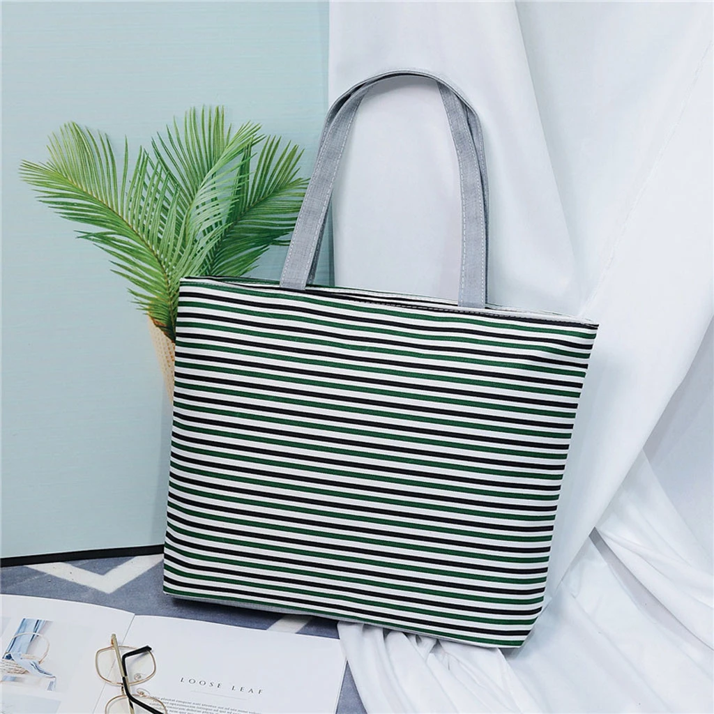 Fashion Durable Women Student Canvas Tote Single Shoulder Bag Tote Check Plaid Female Flax Eco Reusable Shoulder Shopper 820