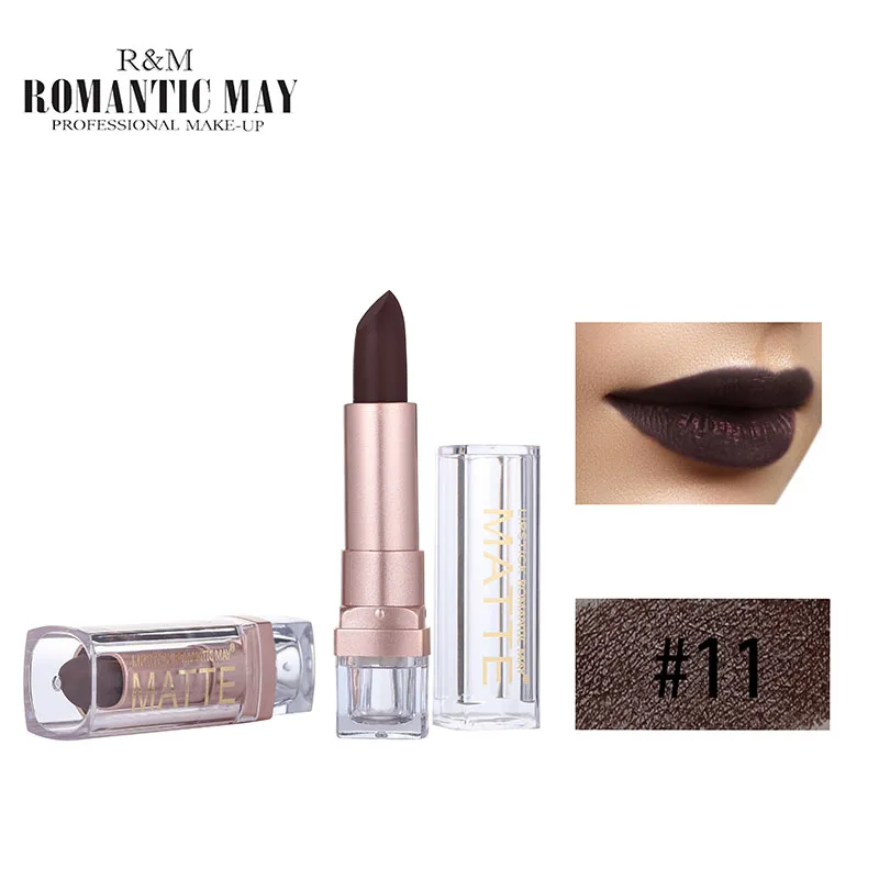 Романтическая 12 мая матовая помада для дам бренд Макияж Бархат Шарм Макияж помада водонепроницаемый долговечный - Цвет: 11