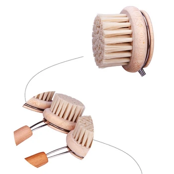 

Long Handle Pan Pot Brush Dish Bowl Washing Cleaning Brush Natural Wooden Household Kitchen Cleaning Tools