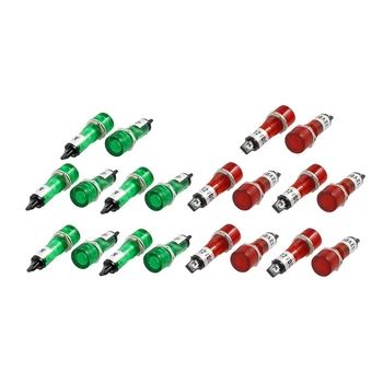 

20 Pcs DC 12V Recessed Green Pilot Light Signal Indicator Lamp