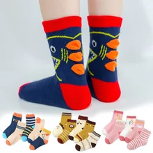 5 пар, детские носки для мальчиков и девочек, весенне-летние носки в полоску с рисунками животных для мальчиков, Meias Para Bebe, зимние теплые мягкие детские носки, От 0 до 8 лет