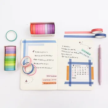 

Creative stationery new solid color tape blessing bag set hand account stickers