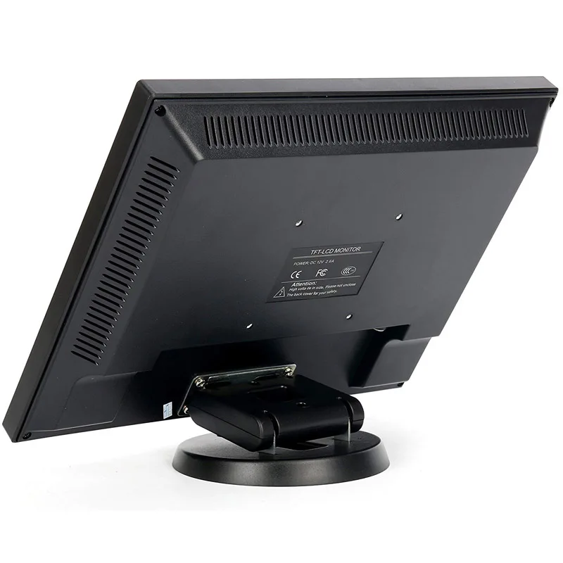 12 inch stand alone tft cctv monitor dc 12v lcd monitor with av vga hdmi input and speakers