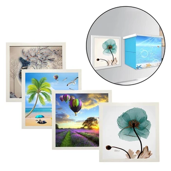 

40x40cm Foldable Cube Baskets Closet Shelf Organizer Mural Adhesive Cabinet