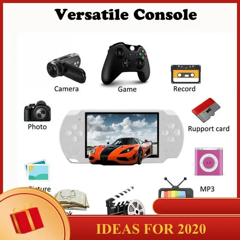 

Handheld Game Console 10,000 Games 4.3 Inch Screen Mp4 Player Mp5 Game Player Real 8G 8Bit 16bit 32bit Games Camera Video e-book