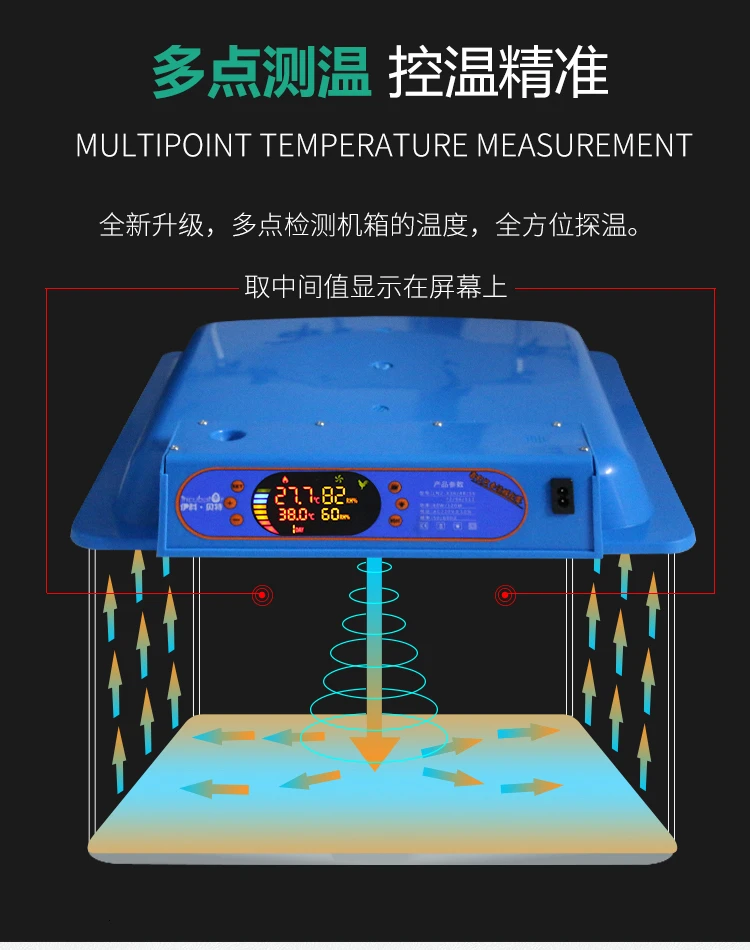 Инкубатор для яиц с семи передачами влажности, точное измерение температуры, термостат для инкубатора, 12 В/220 В, производство Китай