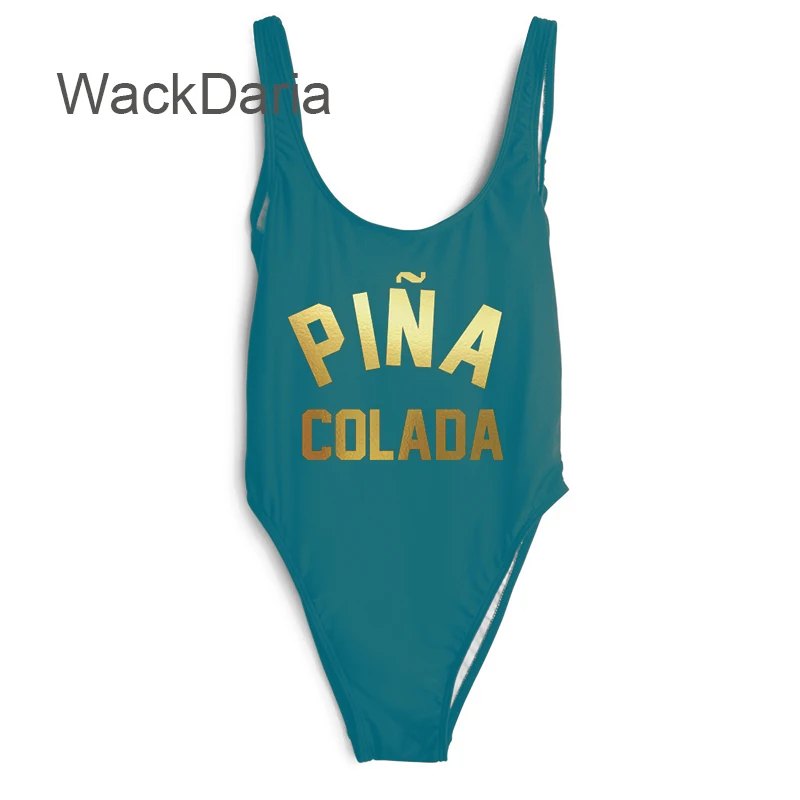 Женский слитный комбинезон WackDaria PINA COLADA Letterring 14 цветов сексуальный женский