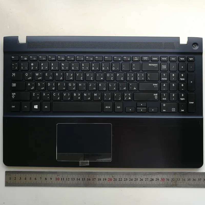 

Arab layout new laptop keyboard with touchpad palmreast for Samsung 510R5E 470R5E drak blue