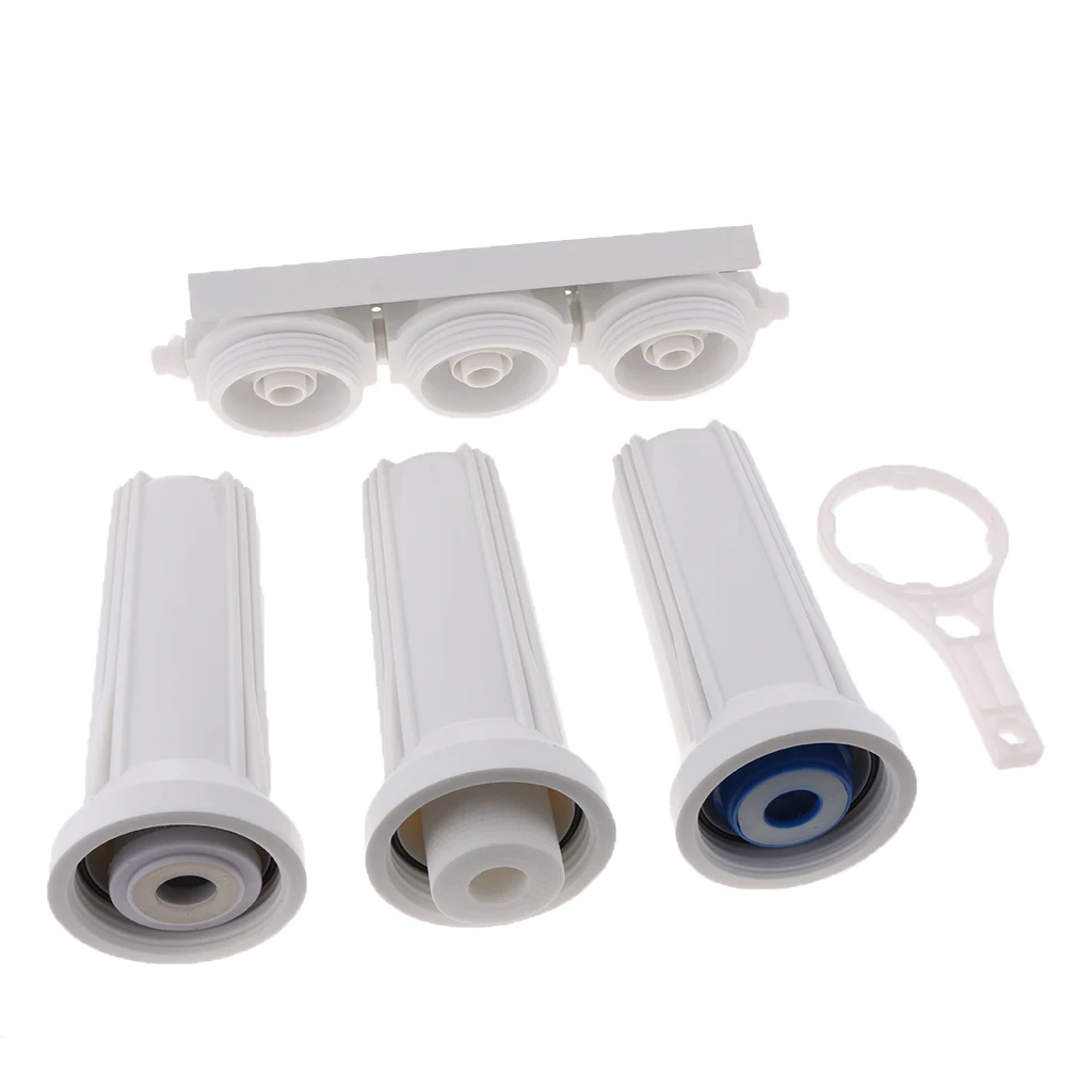 3 stage whole house sediment block activated carbon filter dechlorinator, water softener replacement parts 1/2inch dia