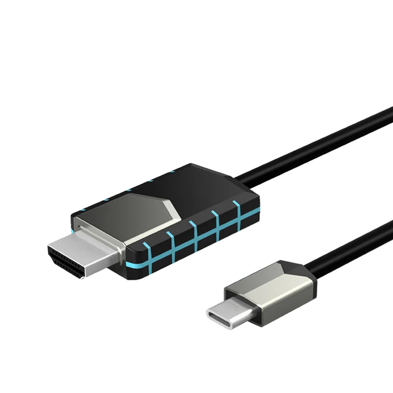 type c to hdmi 4K Тип C к HDMI кабель адаптер USB type C телефон к ТВ для MacBook huawei 20 P30 2 м - Цвет: type c to hdmi