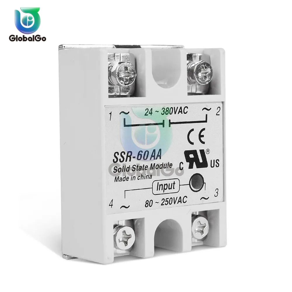 Твердотельные реле SSR-10AA SSR-60AA SSR-70AA SSR-100AA AC Управление SSR 10A 60A 70A 100A Однофазное твердотельное реле