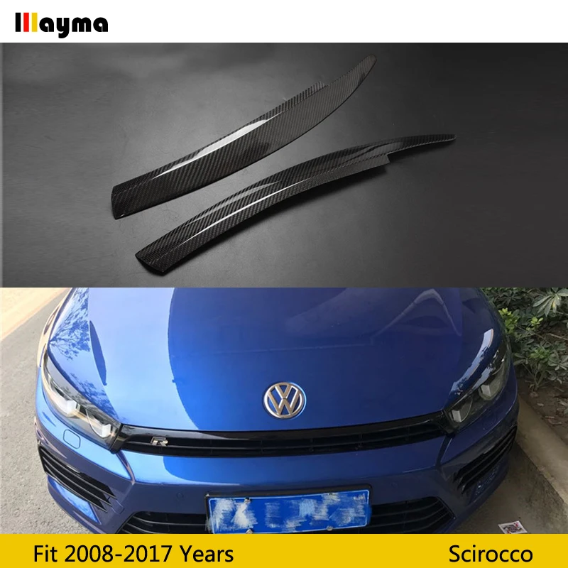 Чехол для передней фары из углеродного волокна VW Scirocco 1 4 T 2 0 R GTS 2008-2017 аксессуары