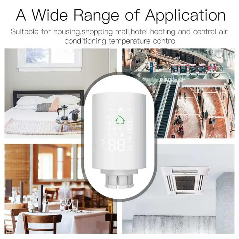 Умный Tuya ZigBee 3 0 радиатор привод термостат регулятор температуры с RA RAV RAVL адаптеры