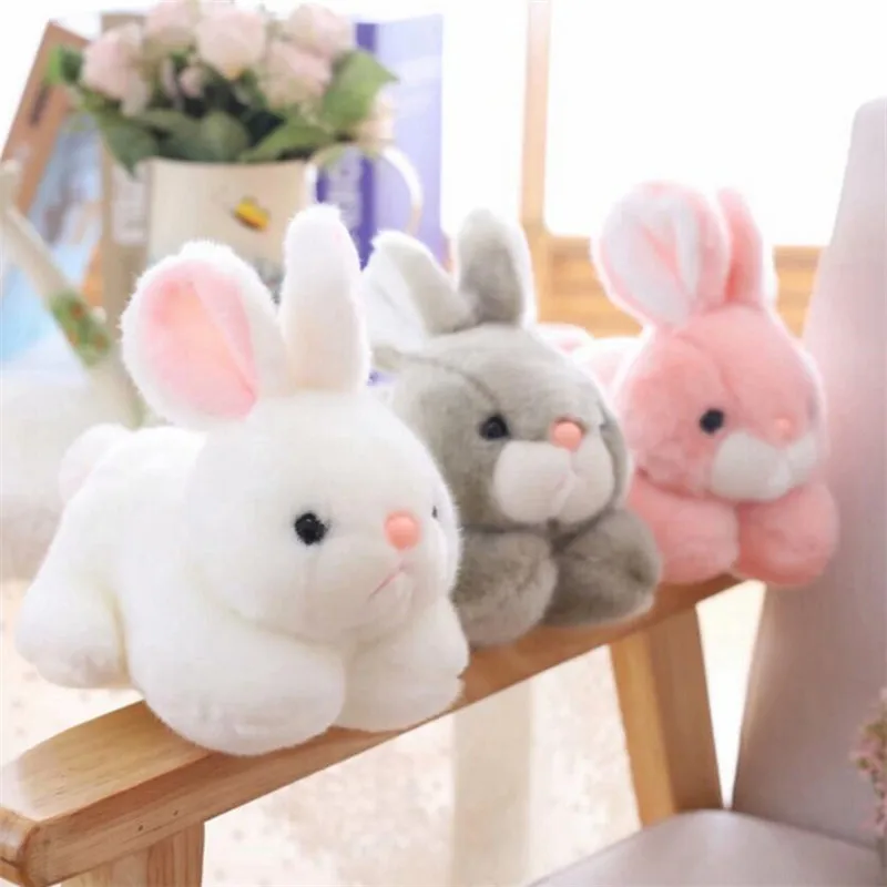 15CM/20CM Kawaii Cute Pink Rabbit Animals Rabbits Stuffed Plush Toys For Baby Girls Birthday Christmas Gifts