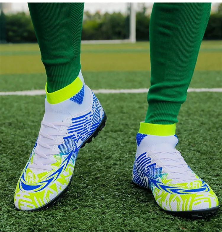 SQL Hombre Botas de fútbol ​​Zapatos Ligeros Profesión Atletismo Adolescentes Zapatos de Entrenamiento de fútbol de la Competencia/Las Zapatillas de Deporte al Aire Libre con Cordones 