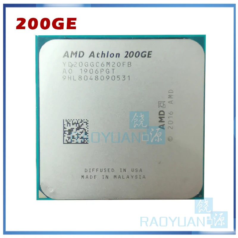 Двухъядерный четырехъядерный процессор AMD Athlon 200GE X2 3 2 GHz YD200GC6M2OFB Socket AM4|Процессоры|