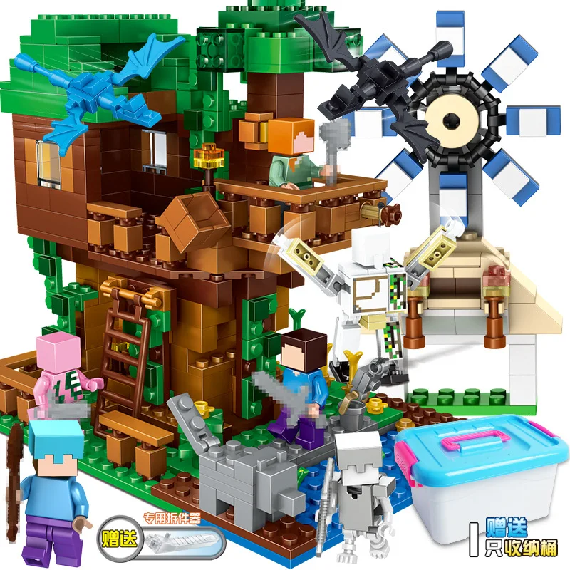 

20 Styles Minecrafted Cave Citys Building Blocks Compatible with legoinglys Aminal Alex Action Figures Brick Toys Children gift