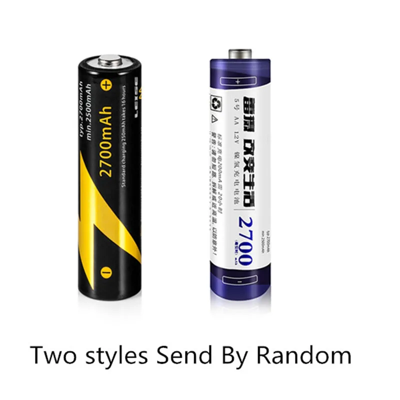 Leise 8 шт AA 2700mAh Ni-MH аккумуляторная батарея 1,2 V 2A nimh аккумуляторы и бесплатные чехлы для аккумуляторов в подарок