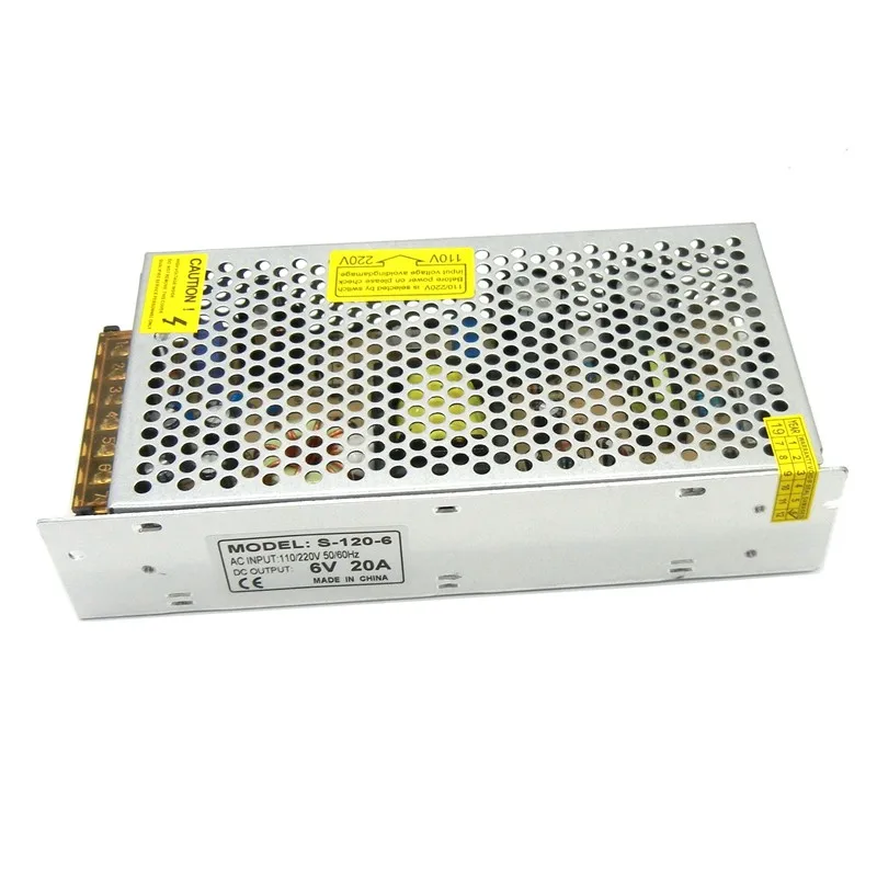 Regulated 6V Switching Power Supply 20A 120W 30A 180W Driver 110V 220V AC to DC Source Transformer SMPS for monitoring system-1