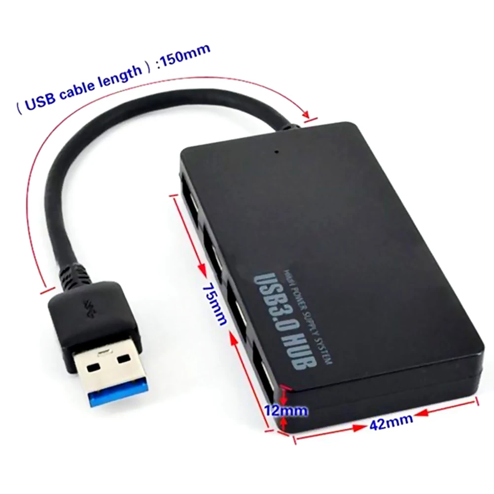 Usb3.0 концентратор сплиттер один для четырех Портативный Ультратонкий высокоскоростной многопортовый USB 3,0 концентратор переходник разветвитель