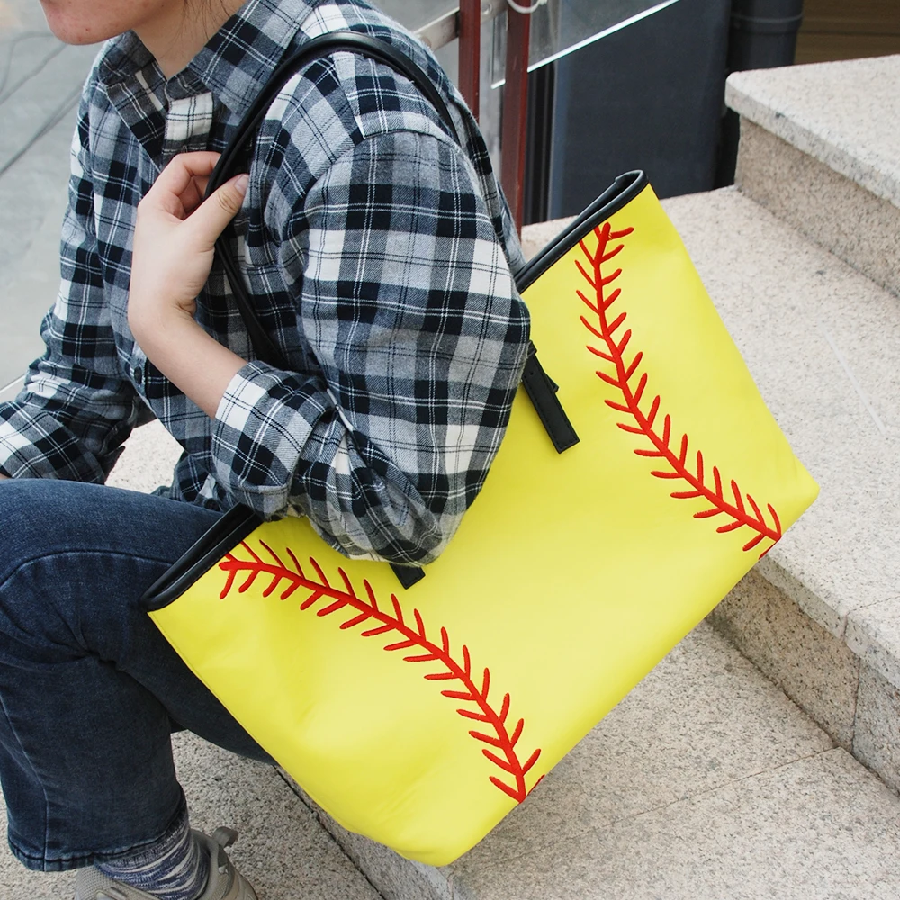 PU BASEBALL TOTE BAGS  (14)