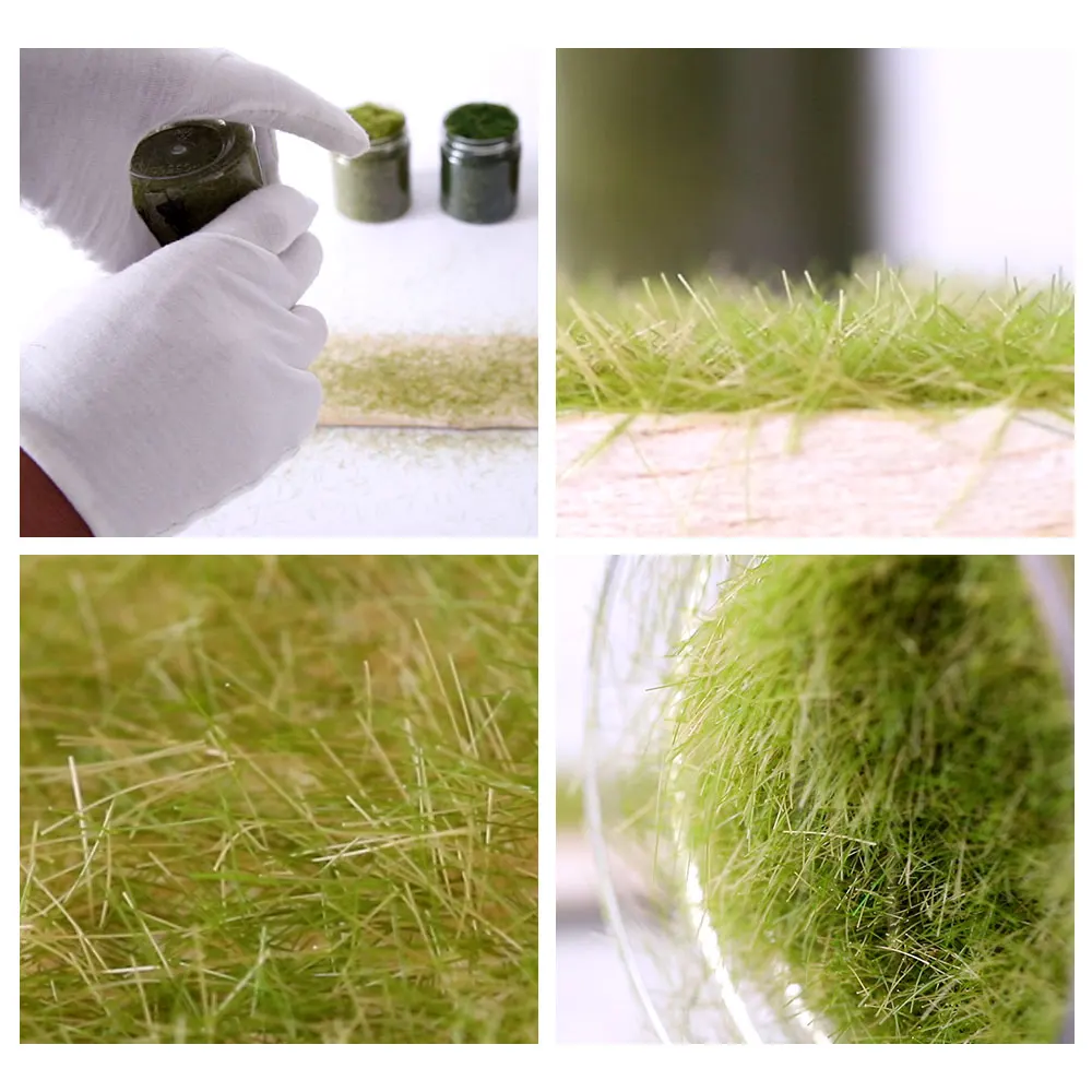 8MM Static Grass Turf Miniature Flock Nylon Lawn Powder For HO N Building Landscape  Scene Model Railway Layout 30g 3