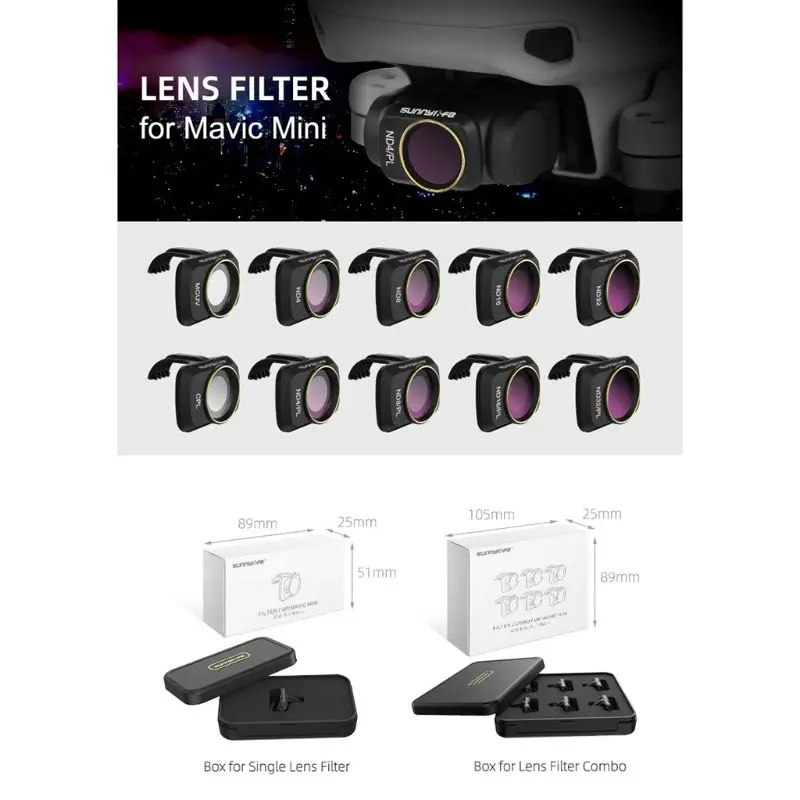 Flash Sale HXI Camera Lens Filter Neutral Density Filter for DJI Mavic Mini Drone CPL ND ND/PL Accessories 