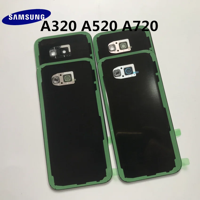 Оригинальная задняя крышка из стекла для SAMSUNG Galaxy A3/A5/A7 2017 A320 A520 A720 Замена корпуса