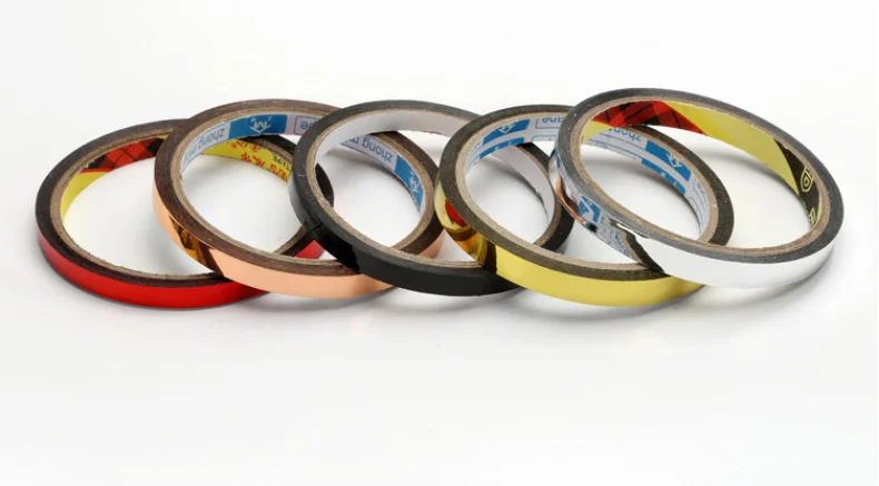 3PCS 30M/Roll Foil BOPP Adhesive Tapes Masking Tape Gold/Silver/Red/Black/Bronze Foil Home Carpet Tape 5mm/8mm/10mm