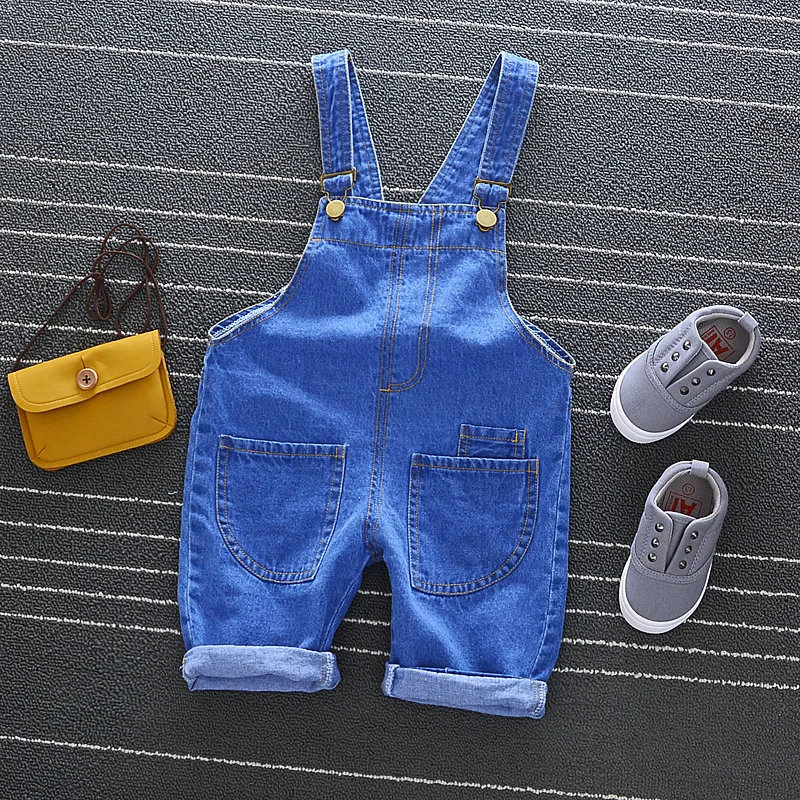 

2018 New Style Summer Spring Autumn CHILDREN'S Suspender Trousers Men And Women Child Cowboy Suspender Pants Baby Fashion Suspen
