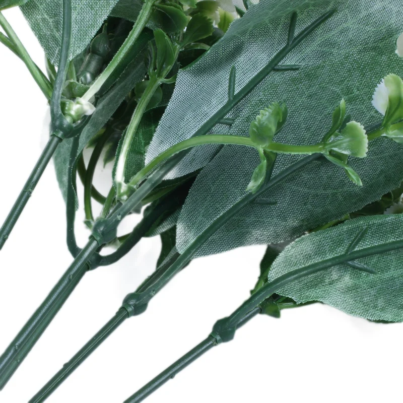 15 бутонов 1 букет Мини Искусственный Розовый Шелковый цветок белый mariee