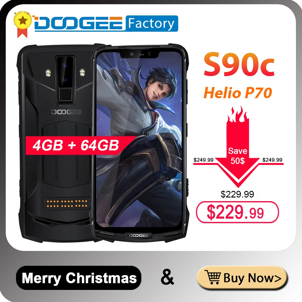 DOOGEE S90C модульный смартфон Helio P70 Восьмиядерный NFC 6,18 FHD+ дисплей IP68/IP69K 4 Гб 64 Гб 16 МП камера 4G мобильный телефон
