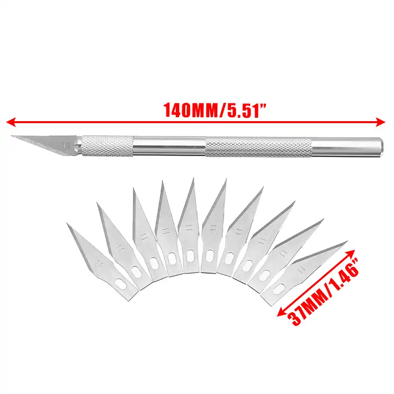 1 Set Metal Scalpel 7Pcs Letter openers Tool Kit Cutter Engraving Handle Craft