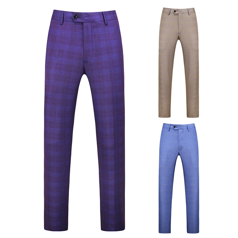 mens purple plaid dress pants