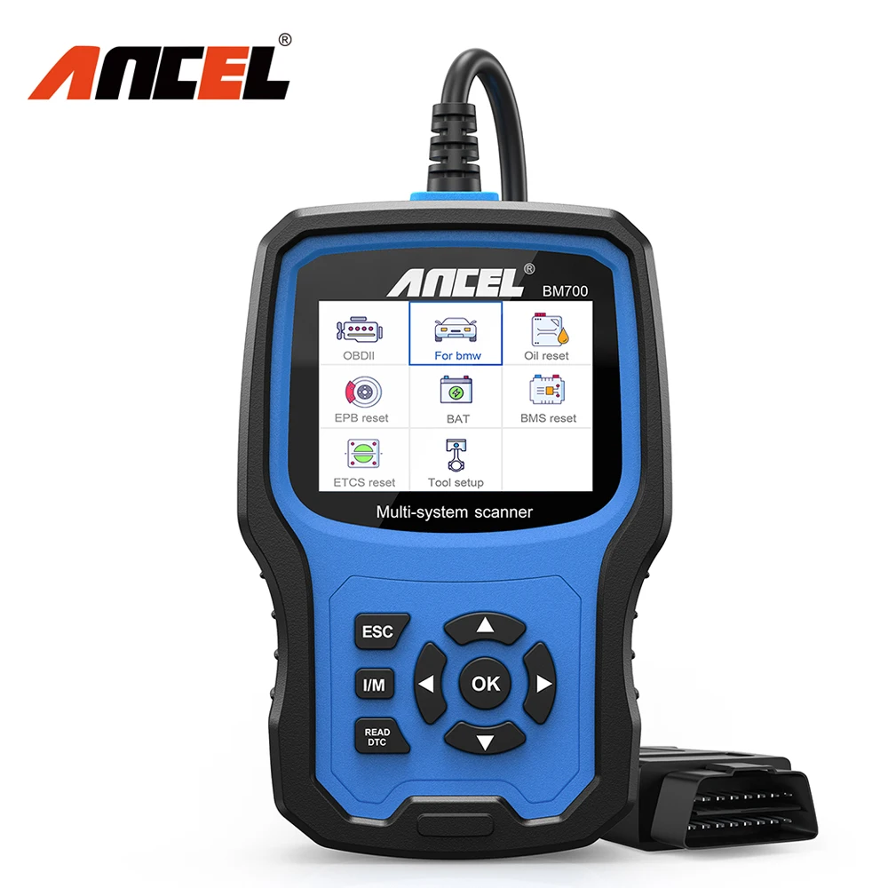 Автомобильный сканер ANCEL BM700 OBD2 полный системный считыватель кодов для BMW Mini ABS SRS