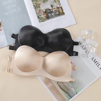 

Underwear Women Fly Strapless Sexy Push Up Bra Wireless Invisible Silicone Soft Stick On Lingerie Strapless