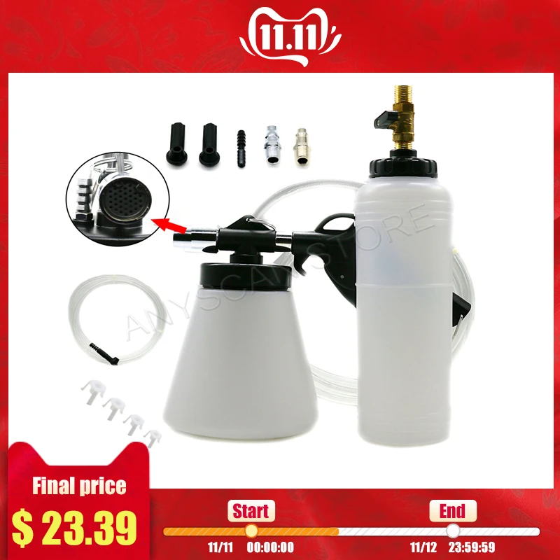 

Air Brake Fluid Bleeder Pneumatic Brake Bleeding Tool for Cars / Trucks / Motorcyles Brake Fluid Extractor Kit