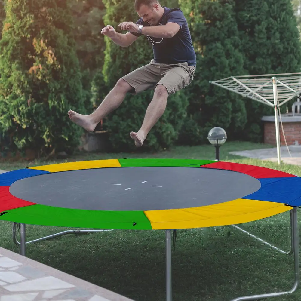 Trampoline Spring Cover Pad Mikikit Trampoline Safety Cover - 96x96cm Protective Pad Replacement For Indoor Trampolines PE Sponge Oxford Cloth Cover