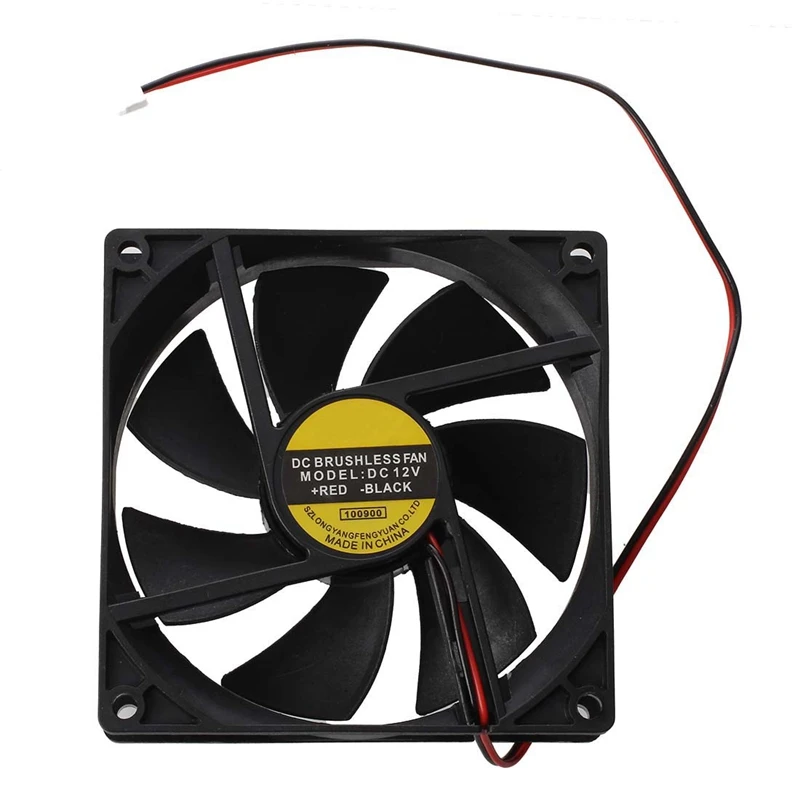 Черный пластиковый квадратный 9025 90x90x25 мм DC 12V 0.25A охлаждающий вентилятор |