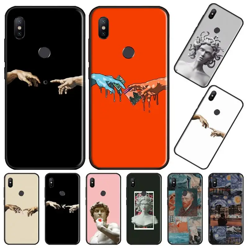 Чехол для телефона Medusa Art David Hand мягкий силиконовый черный чехол Xiaomi Redmi Note 4 4x5 6 7 8