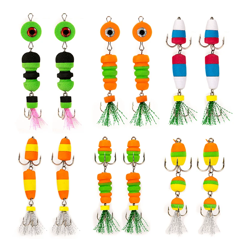  2pcs Fishing Lure Soft Lure Swim baits Wobbler Bass Lure Minnow Popper Floats Insect bait Fishing A