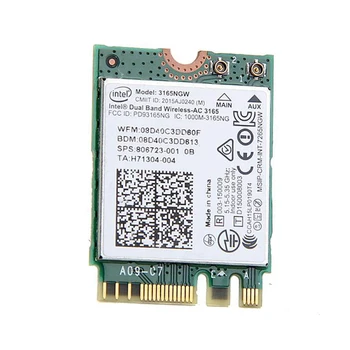 

Dual Band Wireless-AC 3165NGW Bluetooth 4.0 For Intel 3165 M.2 NGFF 802.11ac WiFi WLAN Card 433Mbps + 2.4G/5Ghz