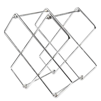 

Wine Rack 5 Bottles Wine Storage Holder Foldable Free-Standing Wine Shelf Cabinet Modern Design Countertop Space Saver for Home